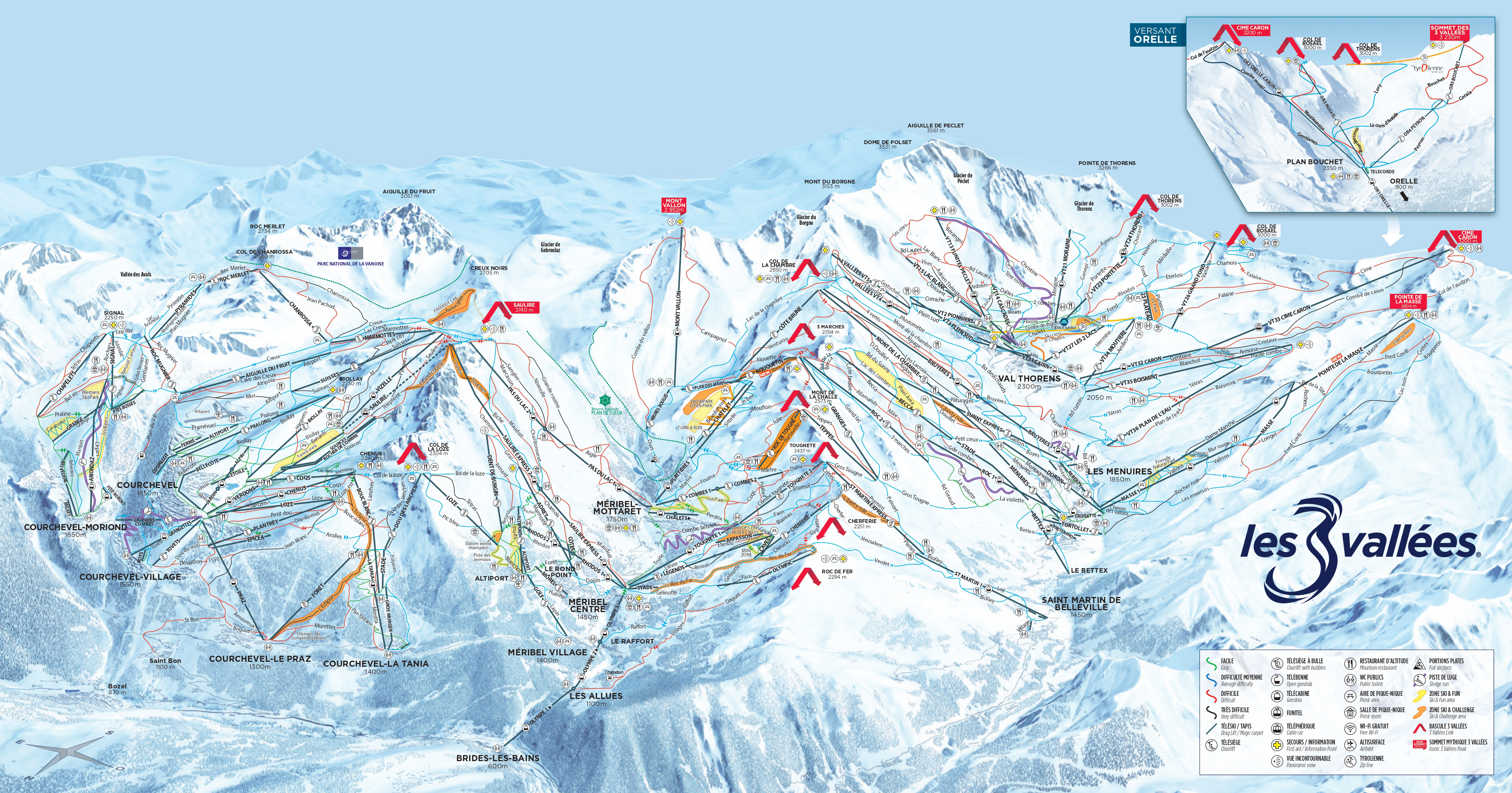 Карта курорта Val Thorens